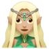 🧝🏼‍♀️ woman elf: medium-light skin tone display on Apple